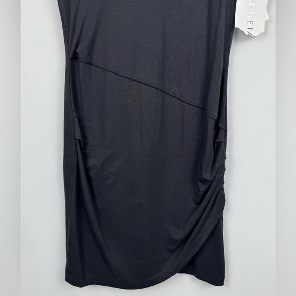 NWT Athleta Central Dress Black Short Sleeves Athletic Dress Stretch Size XS - Picture 5 of 11